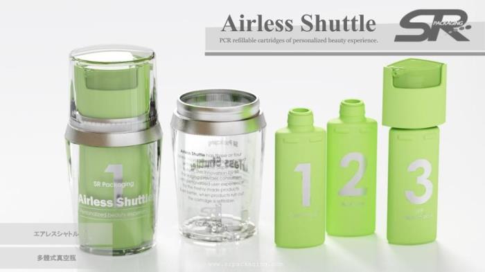 Airless Shuttle is the PCR refillable packaging for a personalized beauty experience